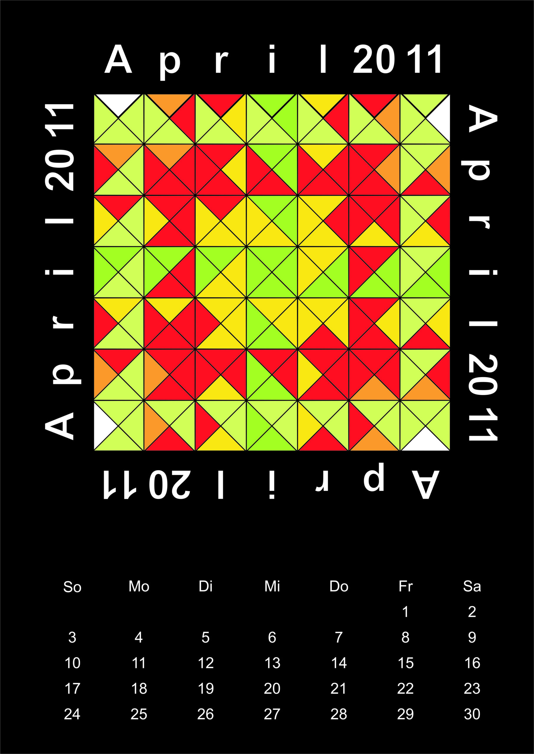 Kalenderblatt April 2011