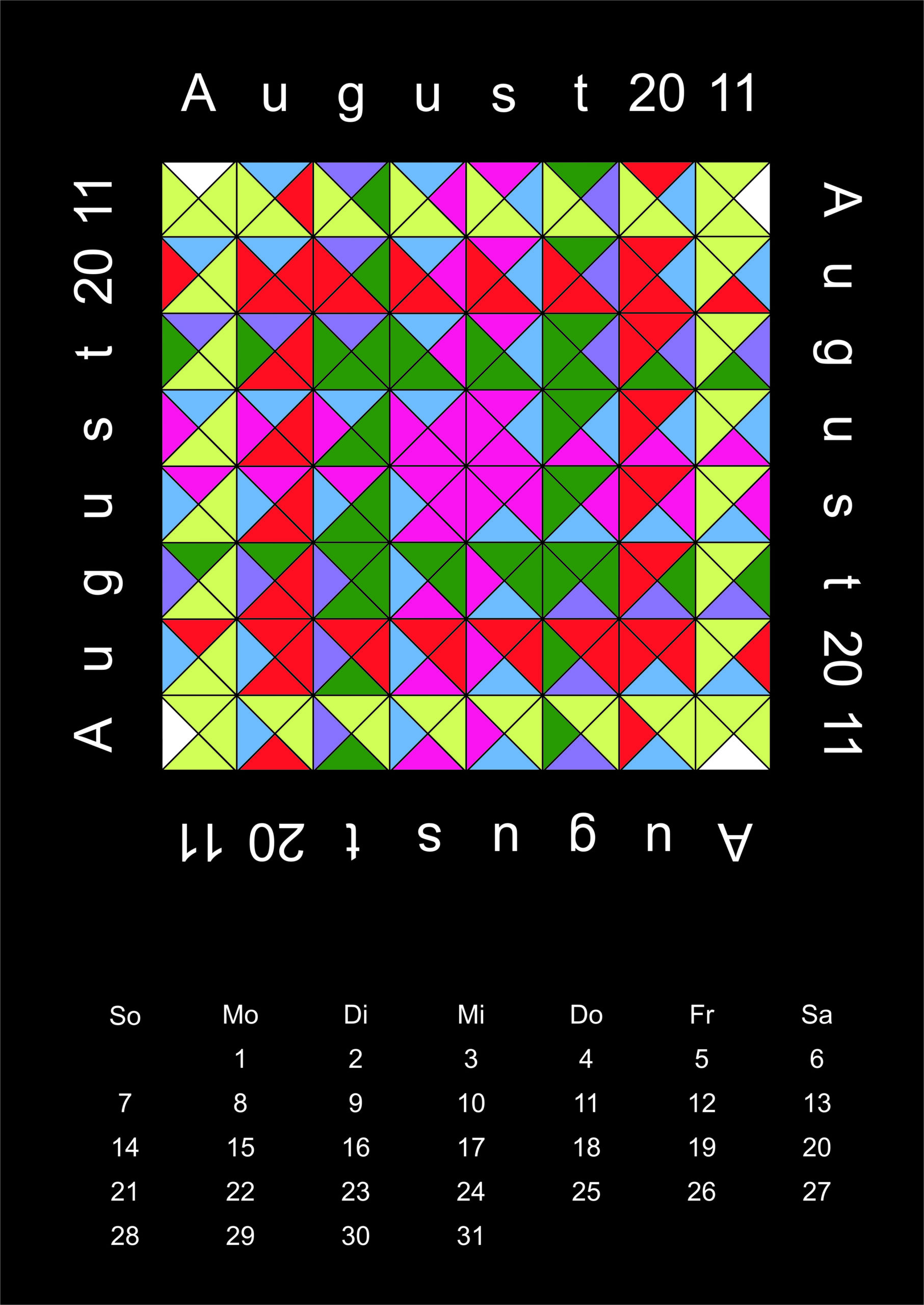 Kalender August 2011