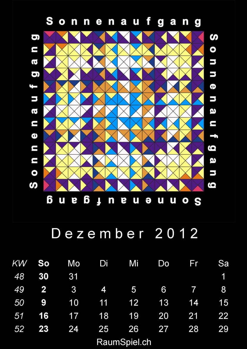 Kalenderblatt Dezember 2012