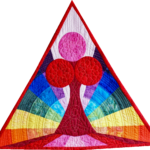 Dreieck Quilt Rot