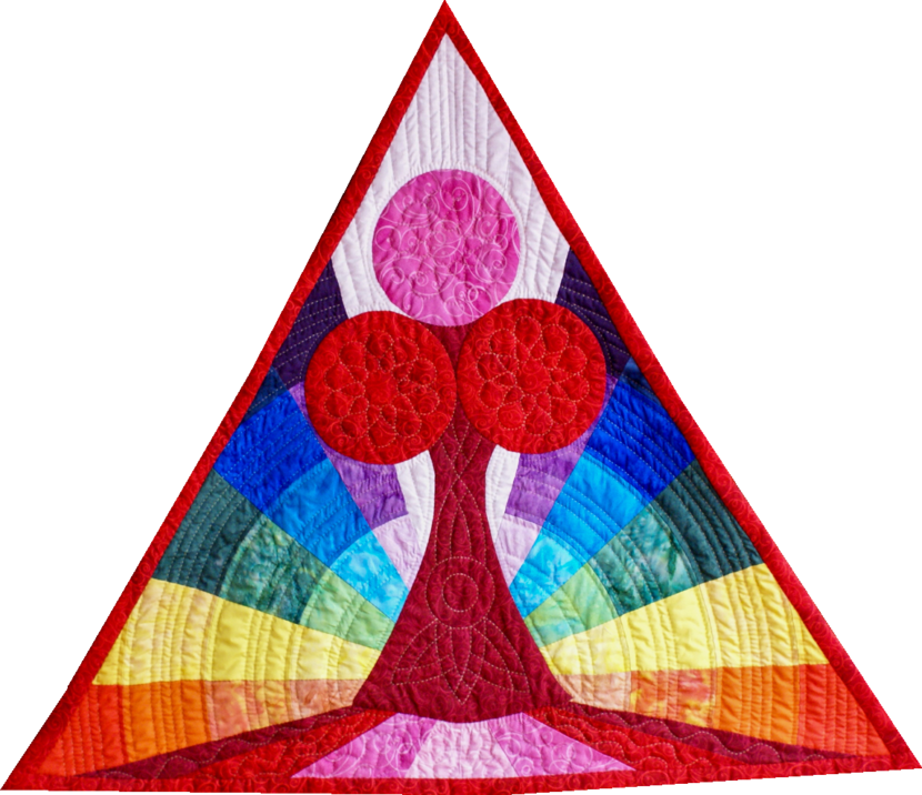 Dreieck Quilt Rot