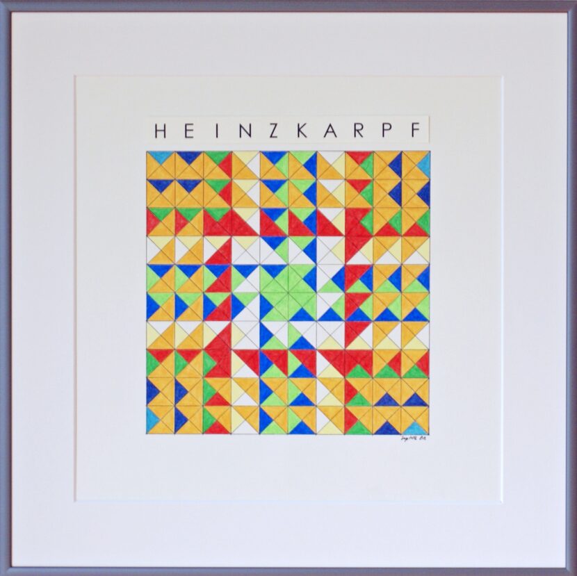 Namensbild Heinz Karpf handgemalt