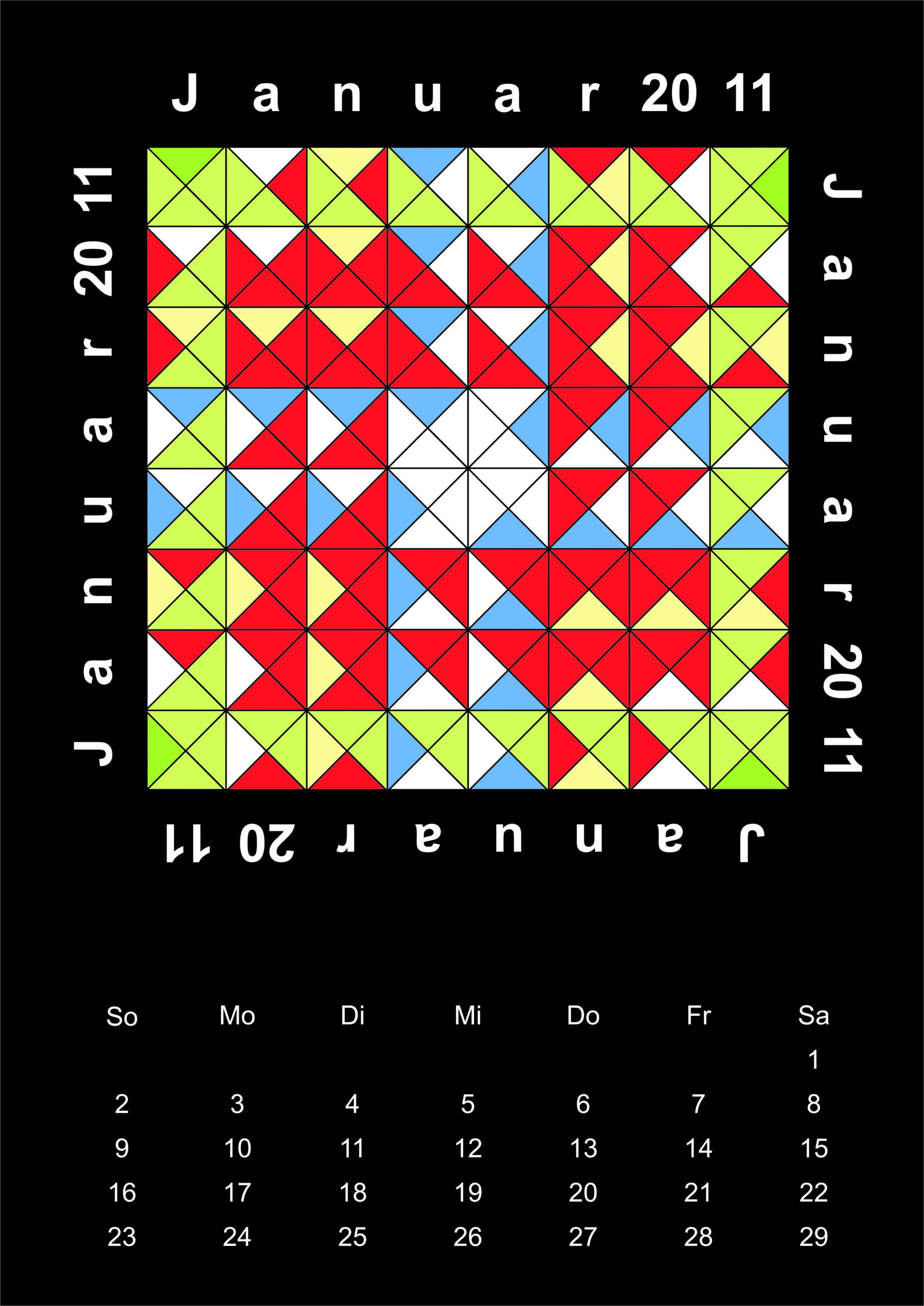 Kalenderblatt Januar 2011