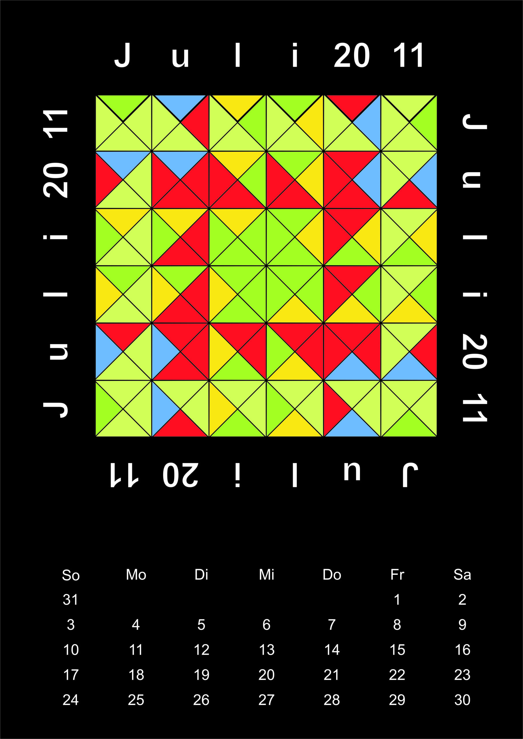 Kalenderblatt Juli 2011