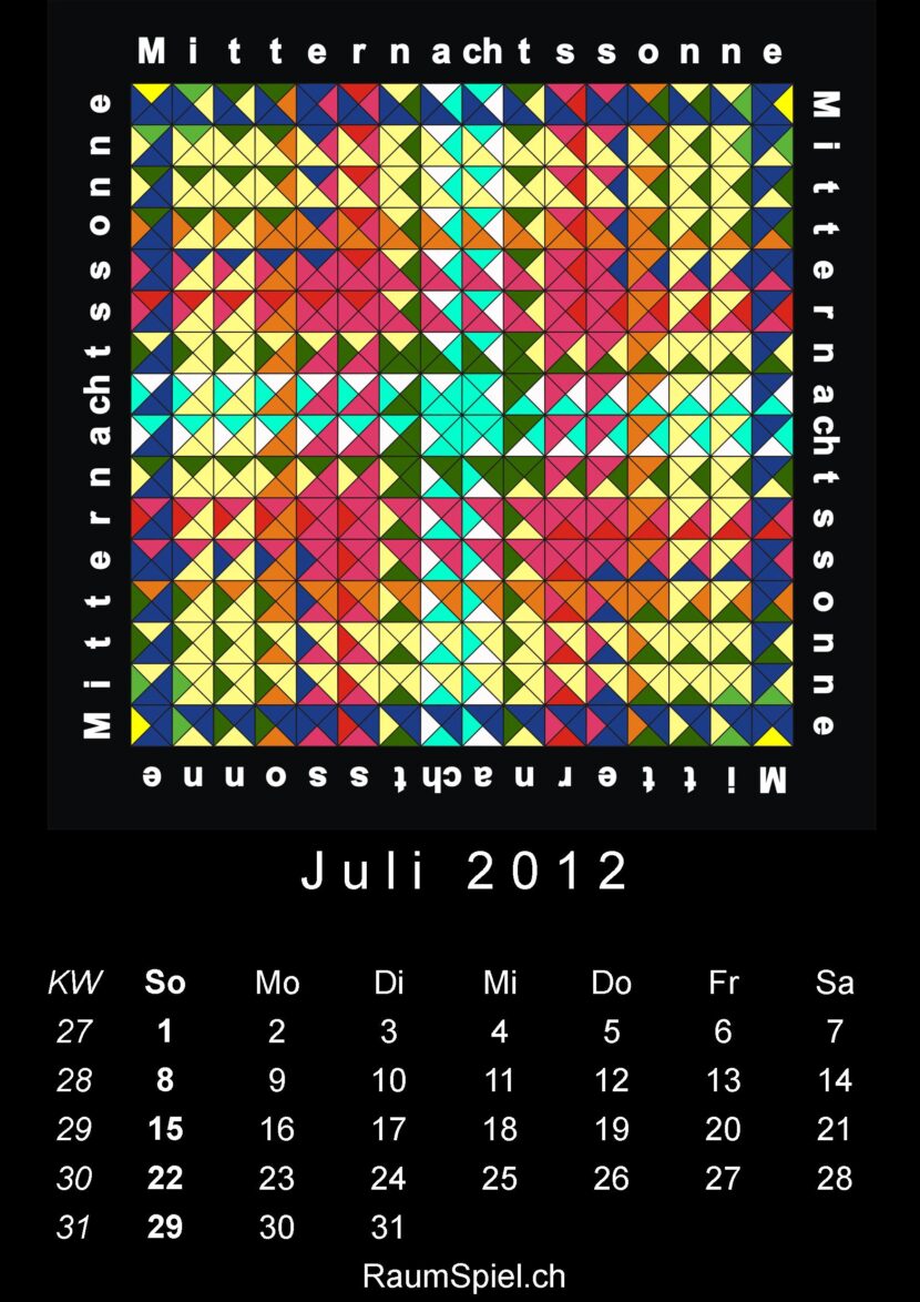 Kalenderblatt Juli 2012