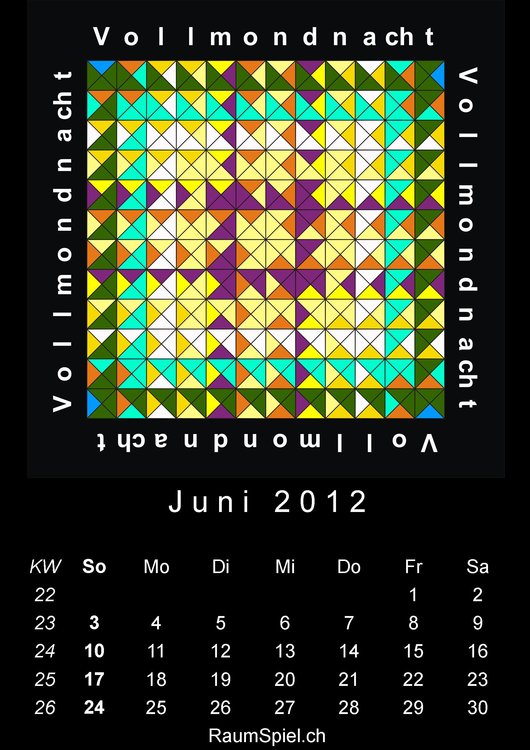 Kalenderblatt Juni 2012