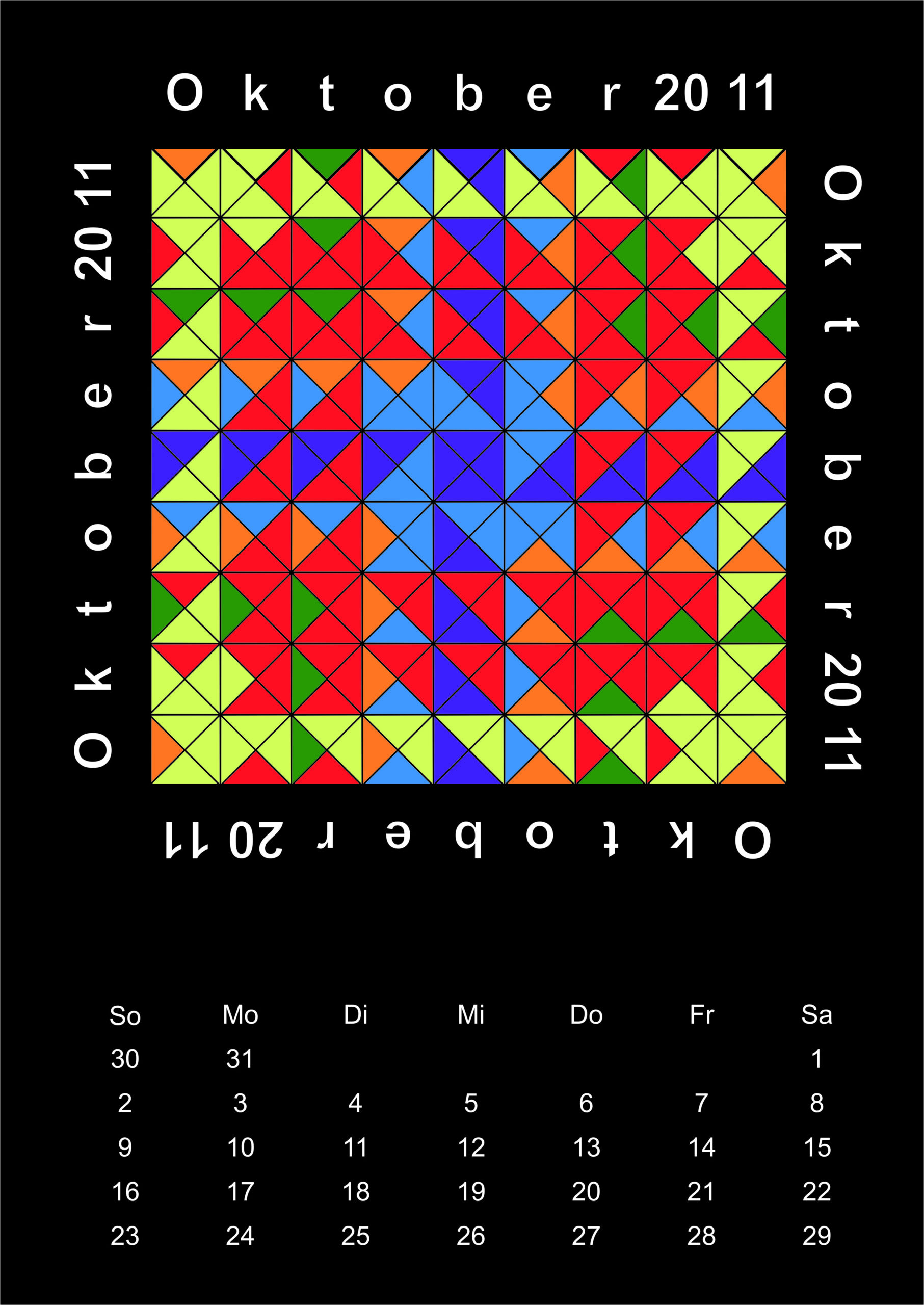 Kalenderblatt Oktober 2011