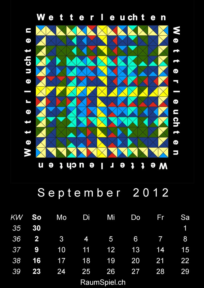 Kalenderblatt September 2012