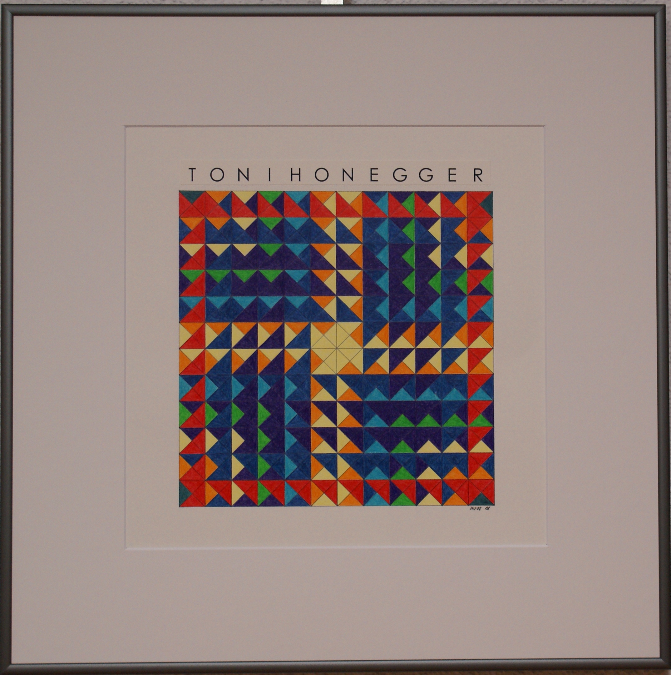 Namensbild Toni Honegger handgemalt