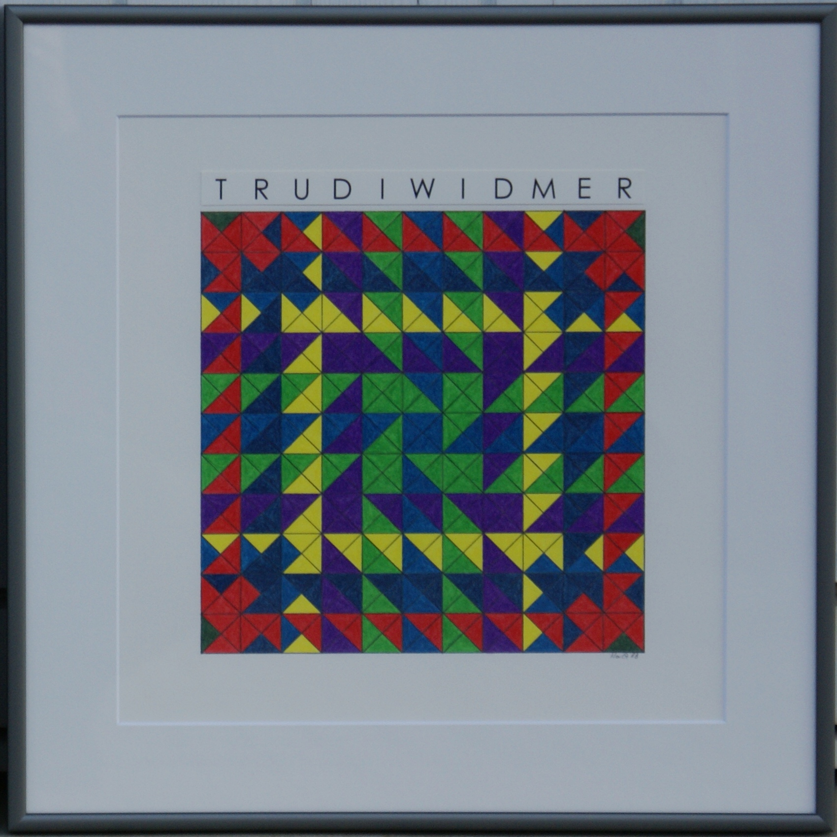 Namensbild Trudi Widmer handgemalt